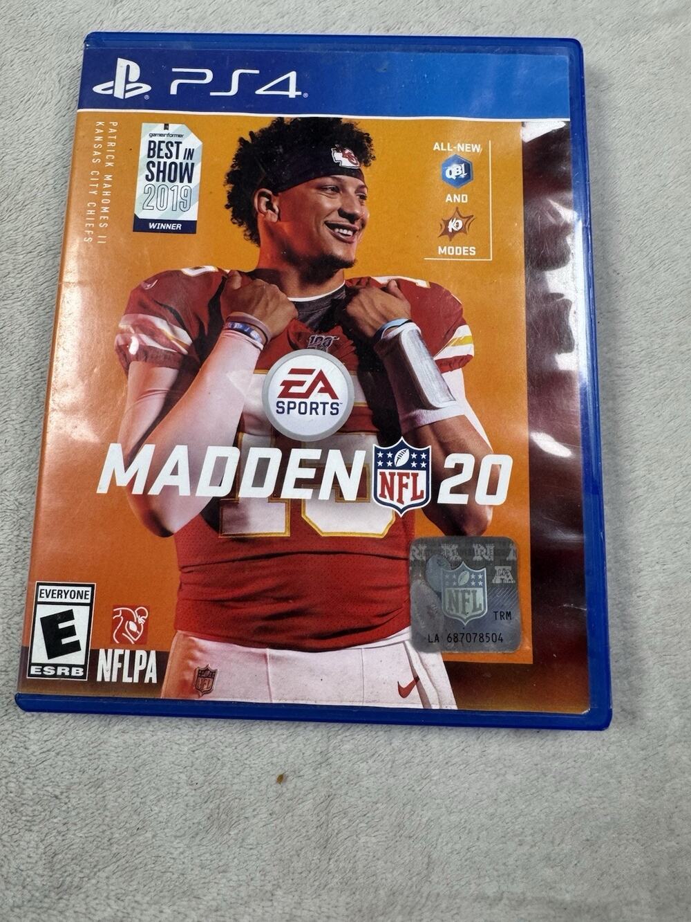 Madden NFL 20 PS4 PlayStation 4 Patrick Mahomes EA Sports Football Game